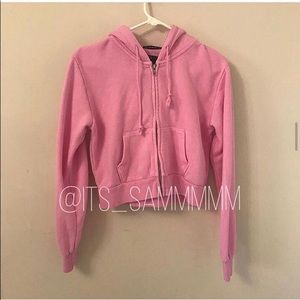 bubblegum pink crystal hoodie